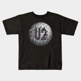 U2 Disco Ball | Monochromatic Kids T-Shirt